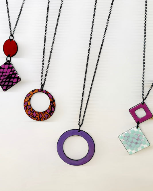 Copper, Purple & Black Necklace