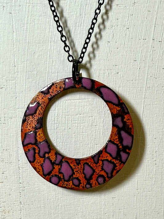Copper, Purple & Black Necklace
