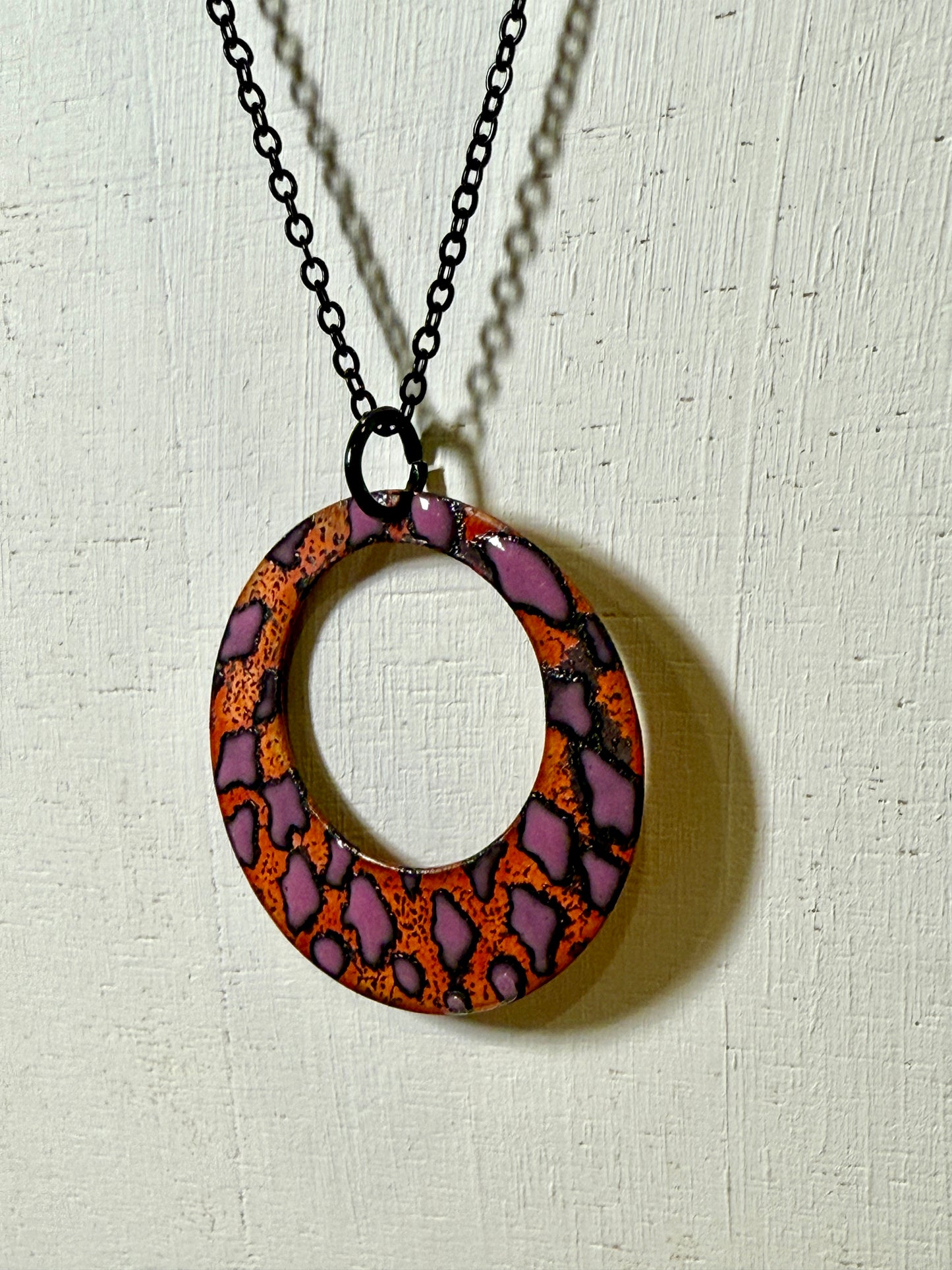 Copper, Purple & Black Necklace
