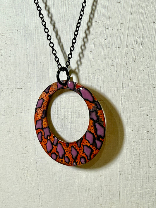Copper, Purple & Black Necklace