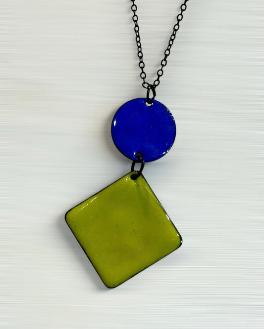 Lime & Blue Necklace