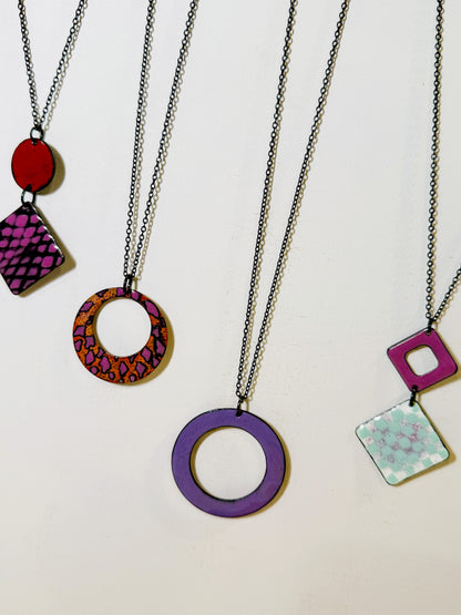 Copper, Purple & Black Necklace