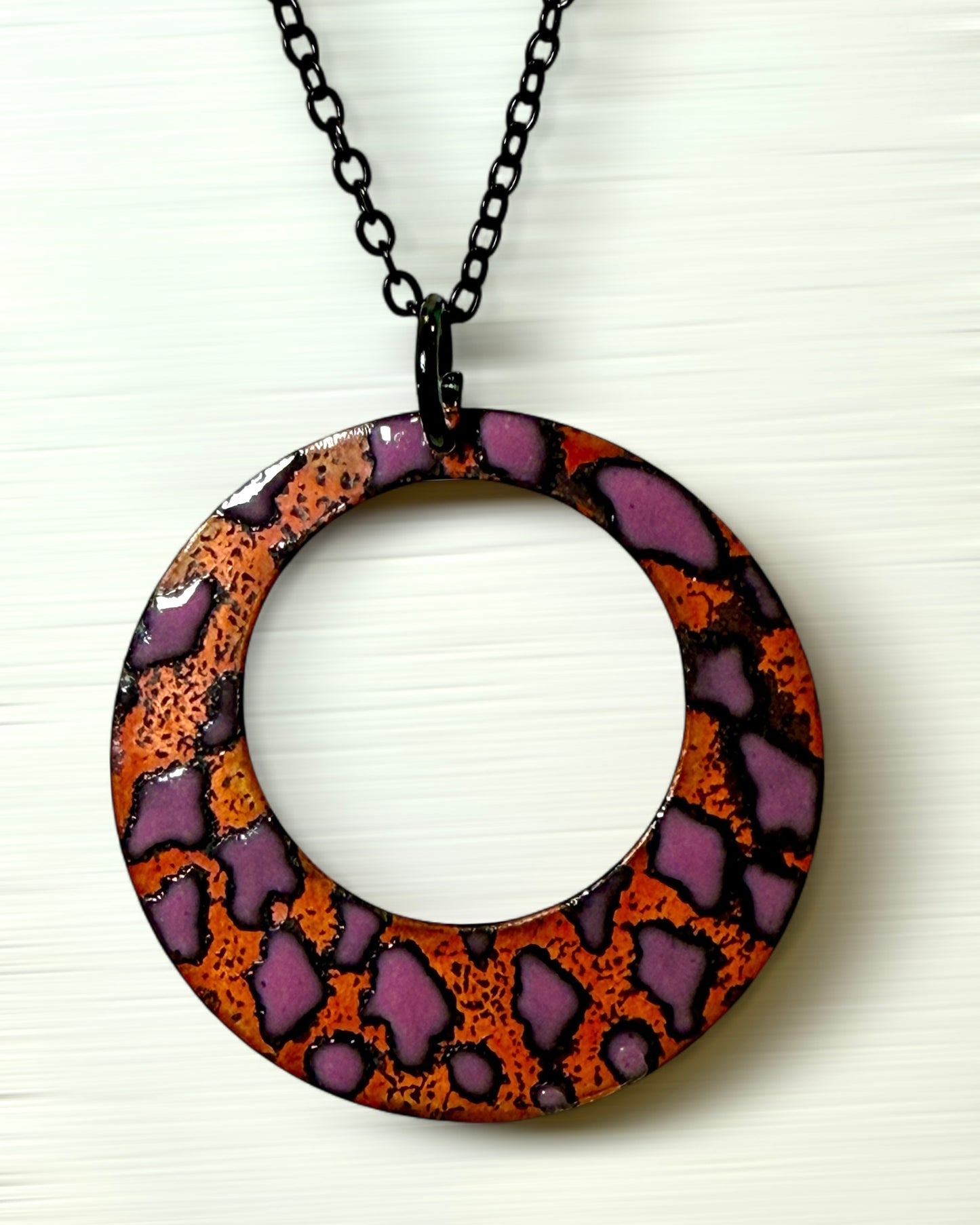 Copper, Purple & Black Necklace