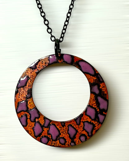 Copper, Purple & Black Necklace